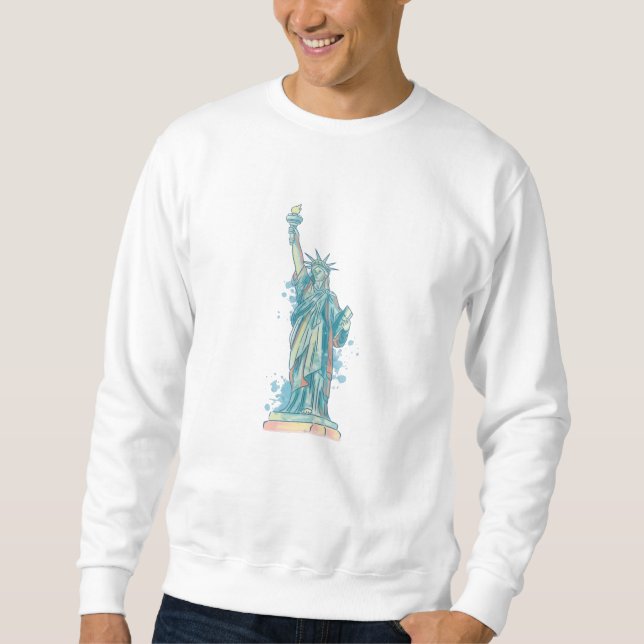 SWEATSHIRT STATUE DE LIBERTÉ EN COULEUR D'EAU (Devant)