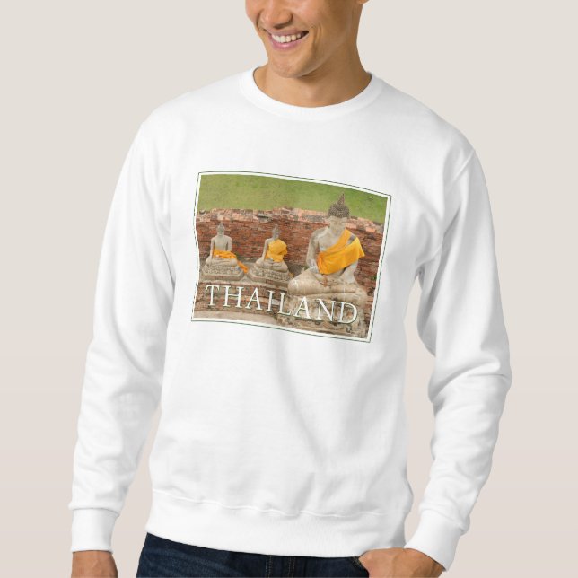 Sweatshirt Statues de Bouddhas assis | Ayutthaya, Thaïlande (Devant)