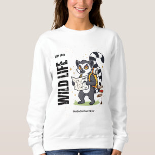 Sweatshirt Stay Wild Lemur Life - Madagascar Vibes Cute lemur
