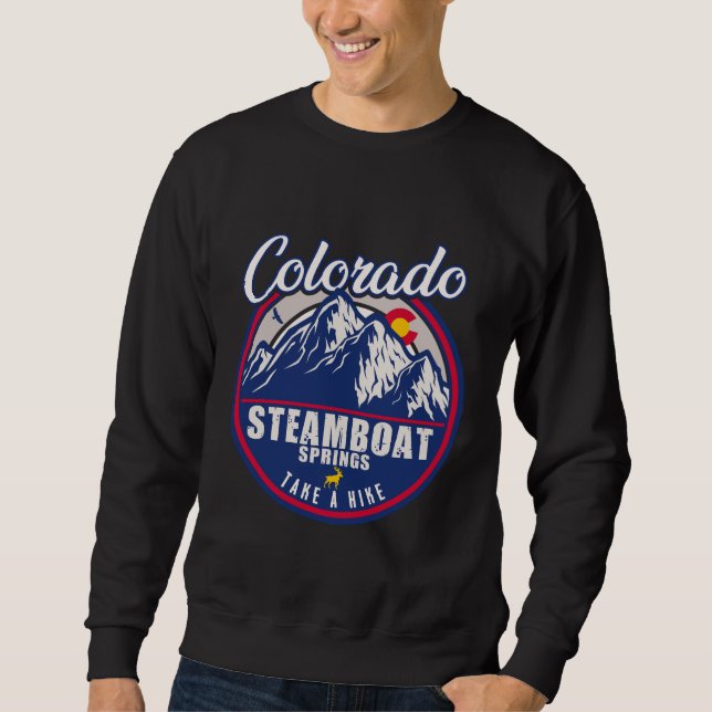 Sweatshirt Steamboat Springs Colorado Mountain Camping Randon (Devant)