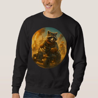 Sweatshirt Steampunk Trui – Avontuurlijke Wasbeer in Retro St
