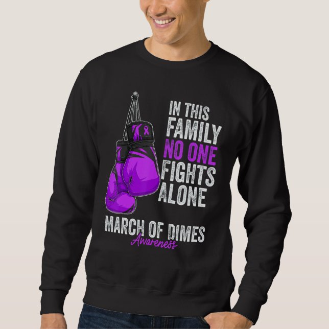 Sweatshirt Stem Cell Research Awareness Month Gloves Purple R (Devant)
