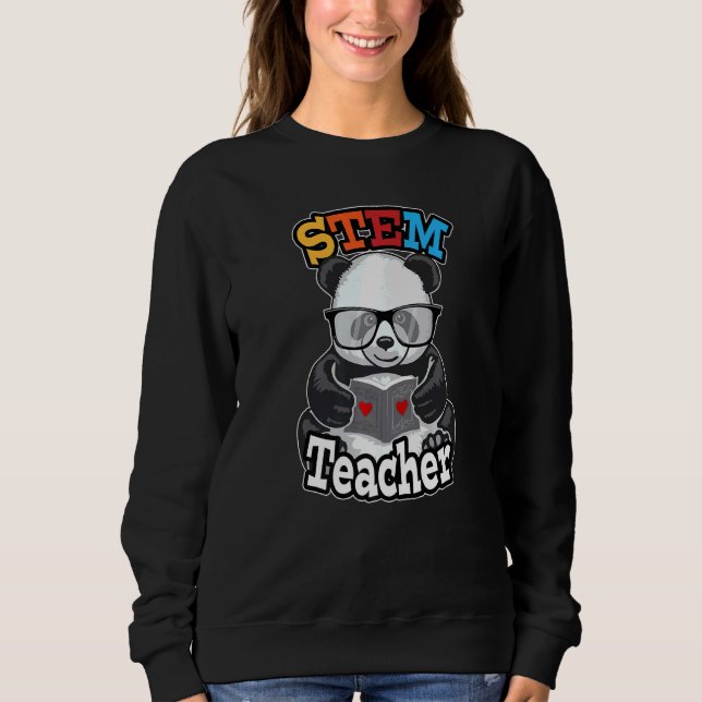Sweatshirt Stem Enseignant École Cute Steam Panda (Devant)