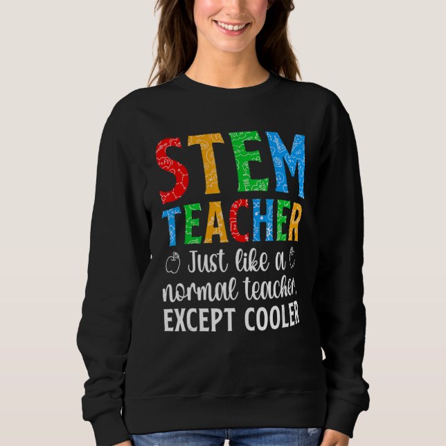 Sweatshirt STEM Enseignant Science Technologie Génie Math (Devant)