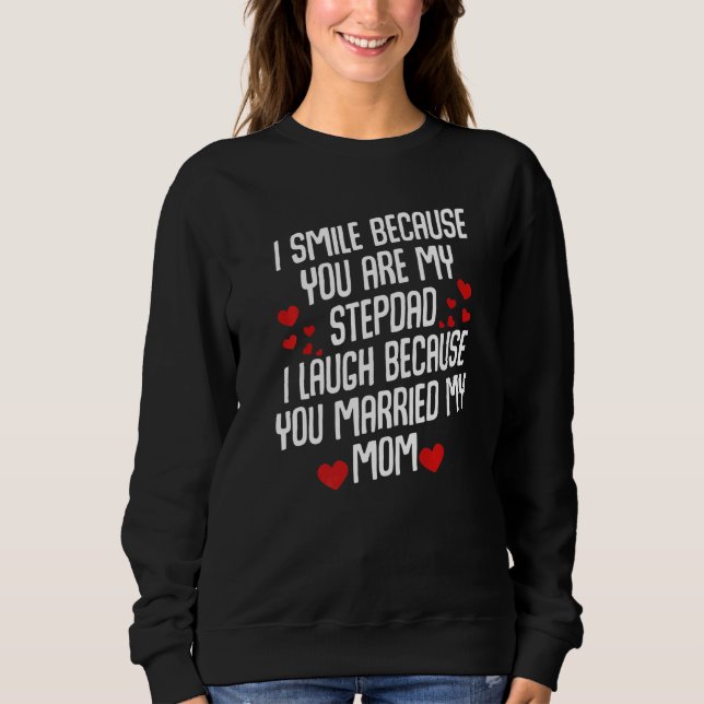 Sweatshirt Stepfather Mariage Fille Fils Femme Mari Fan (Devant)