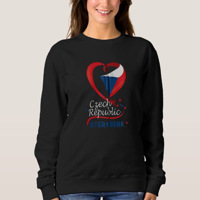 Sweatshirt Sternberk République Tchèque Drapeau Coeur Lion Co (Devant)