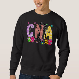 Sweatshirt Stethoscope Scrub Cna Infirmière Vie de Pâques Mig