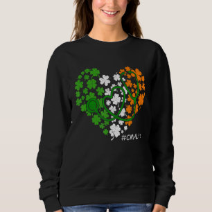Sweatshirt Stethoscope Shamrock Coeur Cma Vie Infirmière St P