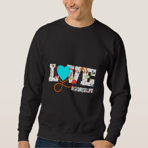 Sweatshirt Stéthoscope vintage Soins Médicales Infirmière