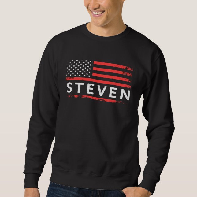 SWEATSHIRT STEVEN AMERICAN FLAG  FOR STEVEN (Devant)