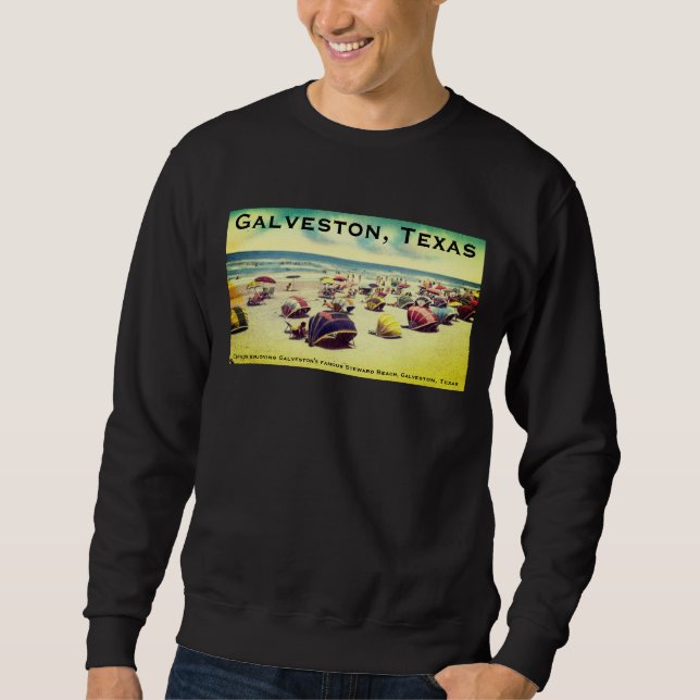 Sweatshirt Steward Beach, Galveston, Texas (Devant)