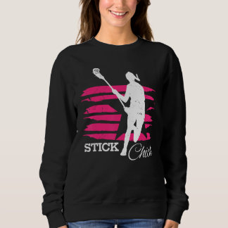Sweatshirt Stick Chick Womens Lacrosse Chemise pour filles La