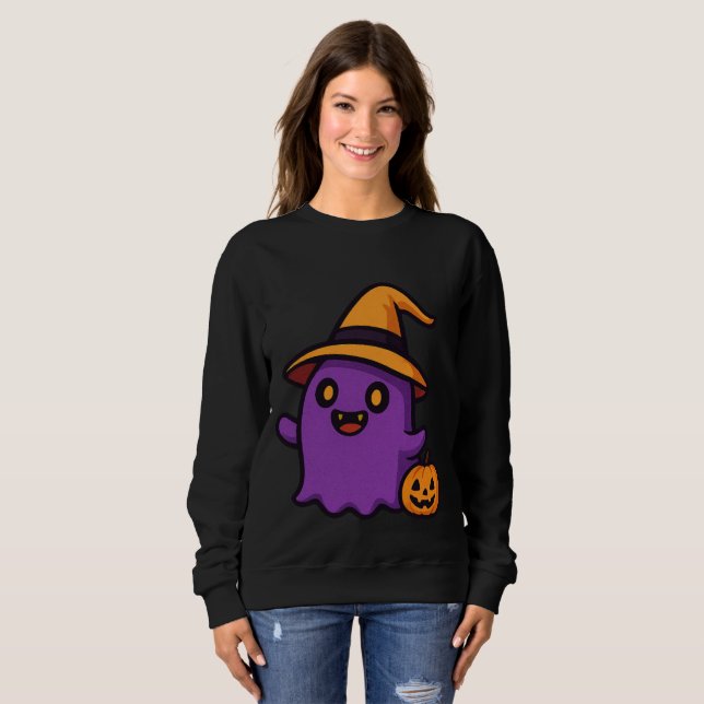 Sweatshirt Sticker Halloween Ghost (Devant entier)