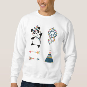 Sweatshirt Sticker indien Panda Bear Set Teepee