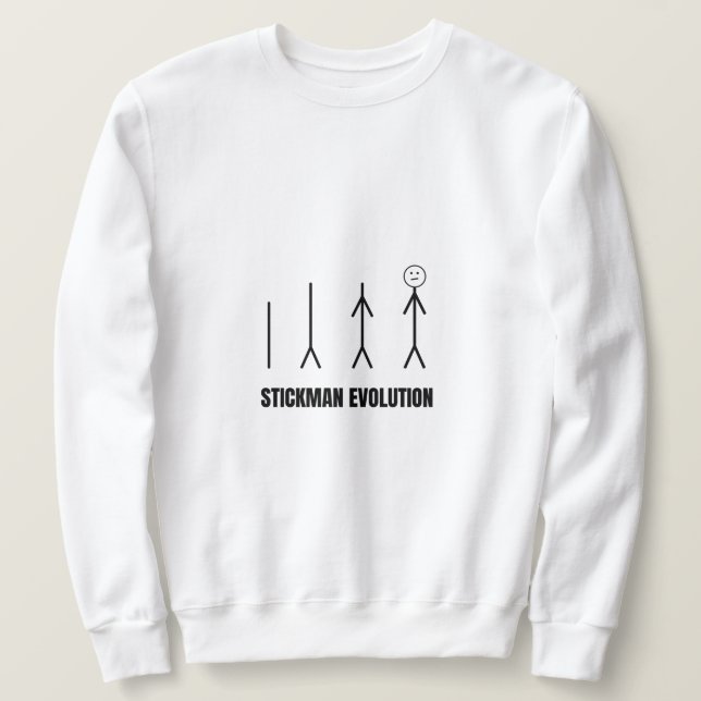 Sweatshirt Stickman Evolution (Design devant)
