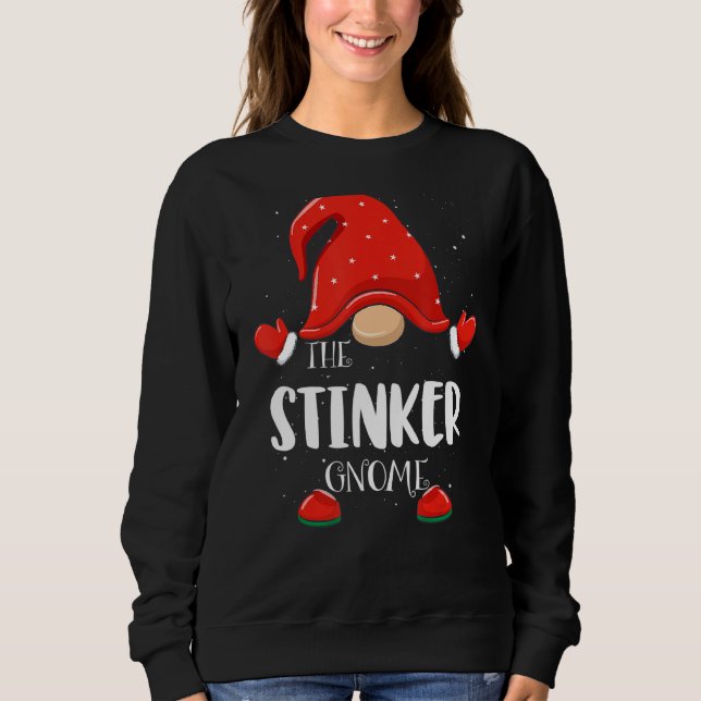 Sweatshirt Stinker Gnome Matching Family Group Christmas Paja (Devant)