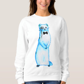 Sweatshirt Stoat blanc Ermine Cute Ferret Lover Art