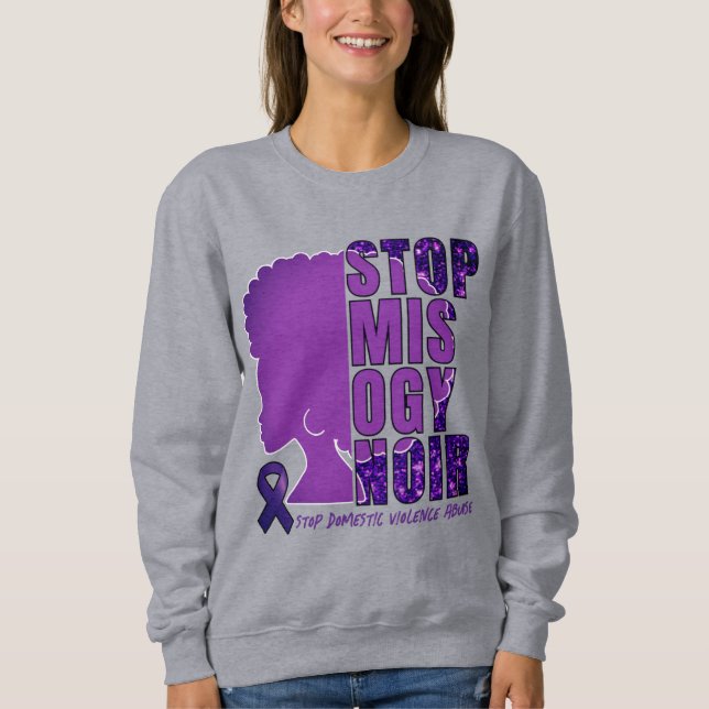 Sweatshirt STOP MISOGYNOIR Sensibilisation à la violence dome (Devant)