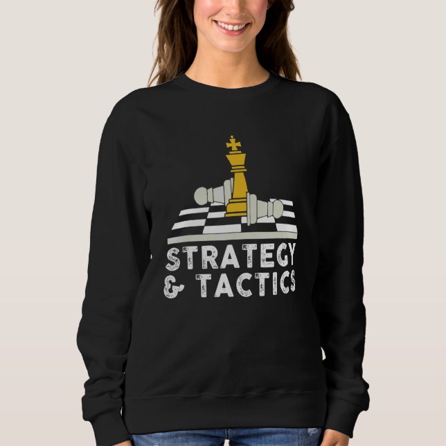 Sweatshirt Stratégie & Tactiques d'échecs que les joueurs pro (Devant)