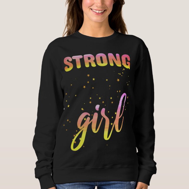 Sweatshirt Strong Girl Pastel Star (Devant)