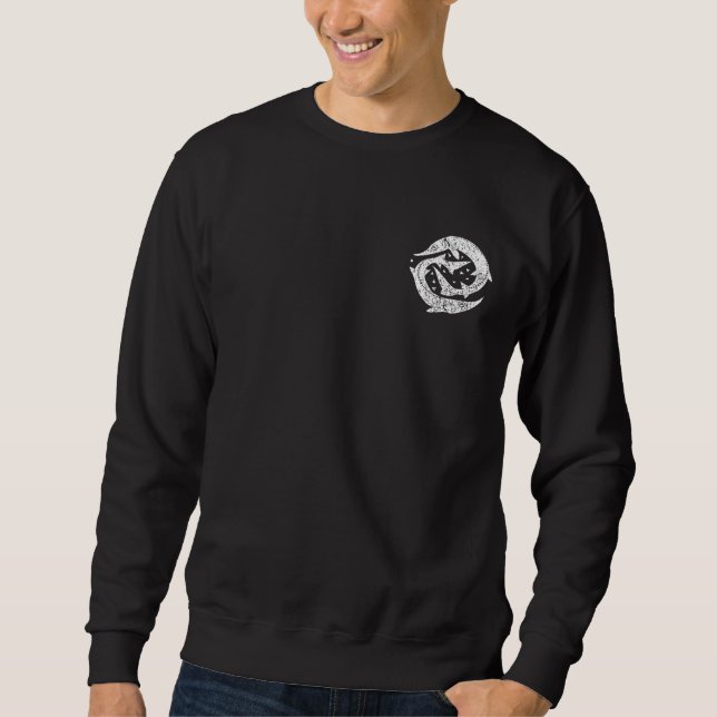 SWEATSHIRT STURGEON STURGEON WOODCUT ART (Devant)