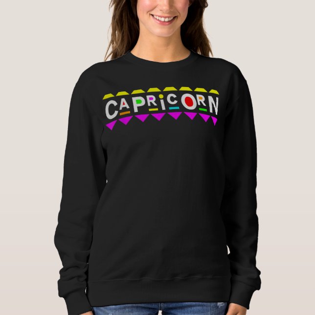 Sweatshirt Style Capricorn Zodiac 90s (Devant)
