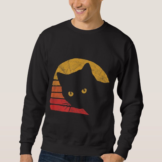 Sweatshirt Style Chat 80vintage Retro Design détendu (Devant)
