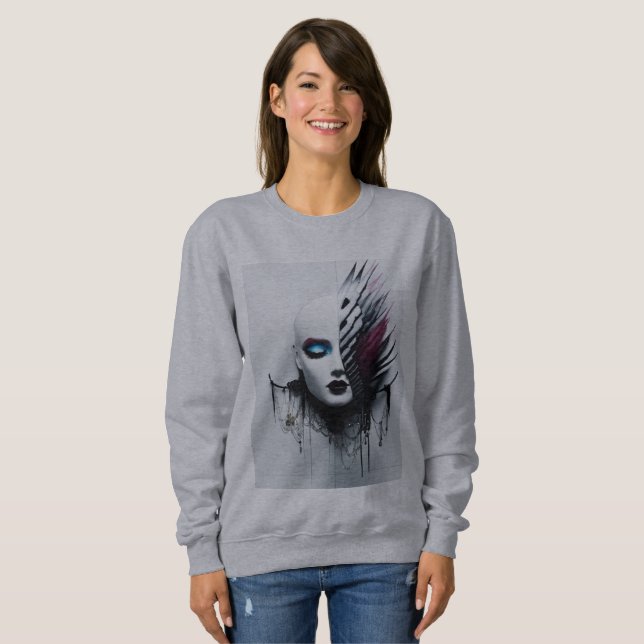Sweatshirt Style gothique Tiara Art-Fierce & Conception Prote (Devant entier)