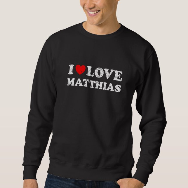 Sweatshirt Style Grunge Détresse Usé J'adore Matthias   (Devant)