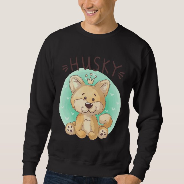 Sweatshirt Style Husky Puppy King (Devant)