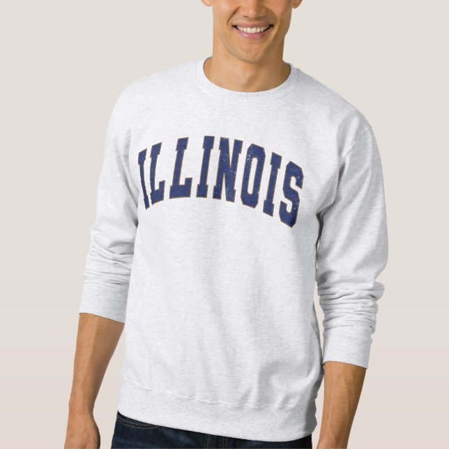 Sweatshirt Style Illinois State Vintage College (Devant)