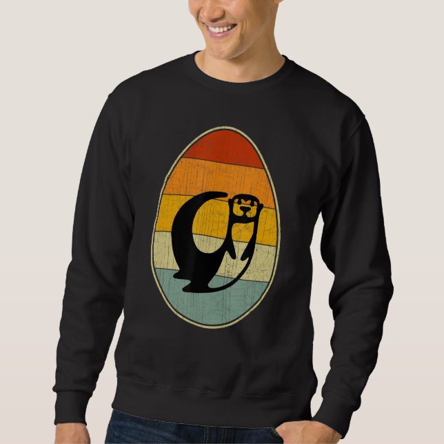 Sweatshirt Style Rétro OEuf de Pâques Graphique Drôle Jour de (Devant)
