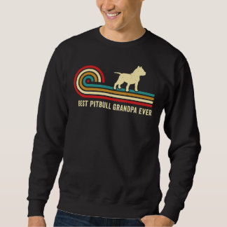 Sweatshirt Style Rétro Pitbull Grand-Père Pittie Grand-Père P