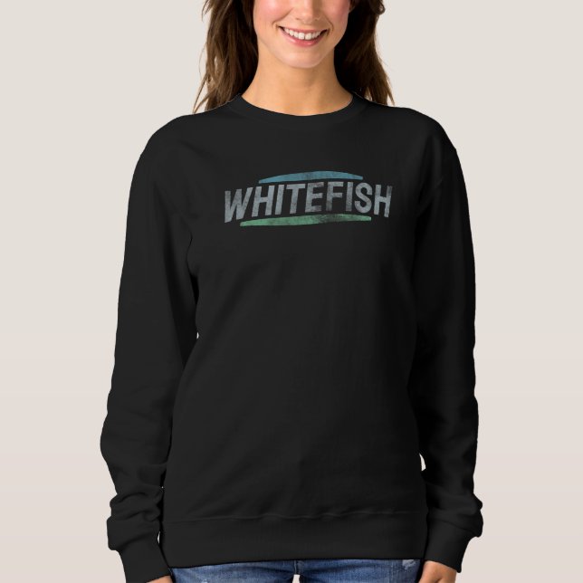 Sweatshirt Style Rétro Sportif de Whitefish (Devant)