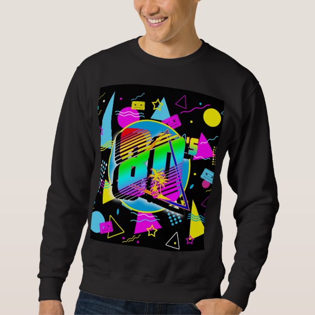 SWEATSHIRT STYLE RÉTRO VINTAGE DES ANNÉES 80 (Devant)