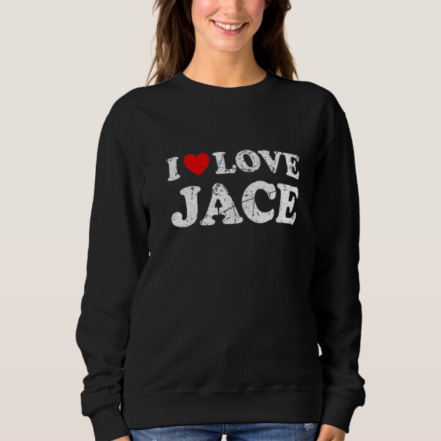 Sweatshirt Style Usé Grunge en Détresse J'adore Jace   (Devant)