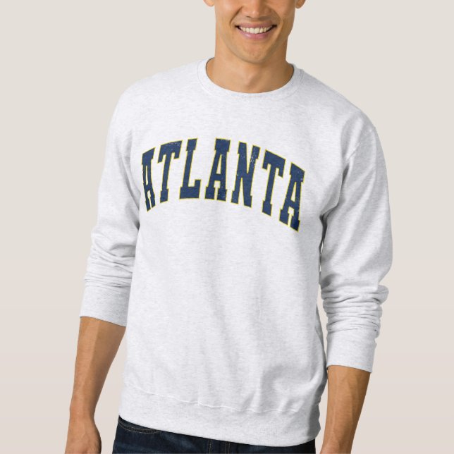 Sweatshirt Style Vintage College Atlanta Georgia (Devant)