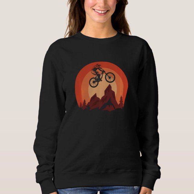 Sweatshirt Style vintage Retro Sunset Arizona Mountain Vélo (Devant)
