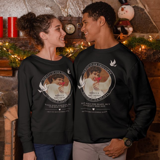 Sweatshirt Style White Doves Photo & Memorial Hommage (Créateur téléchargé)