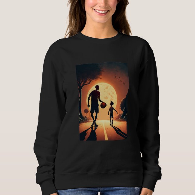 Sweatshirt Stylish Basketball Enthusiasts Father and Son Play (Devant)
