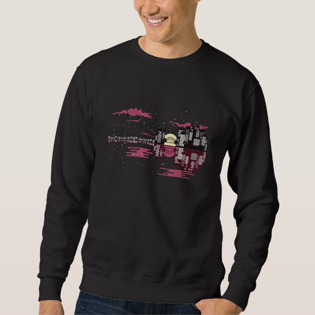 Sweatshirt Stylish guitar city graphic (Devant)