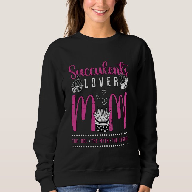 Sweatshirt Succulents Aime Maman L'Idole Le Succul Botanique (Devant)