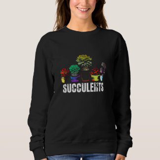 Sweatshirt Succulents colorés - Vintage Cactus Gardening Pla