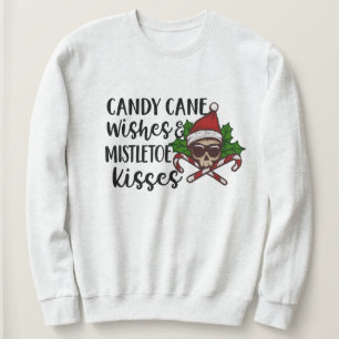 Sweatshirt Sucre de canne Wives & Mistletoe Kisses Noël