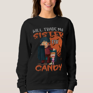 Sweatshirt Sucré Ou Aaigre Je Vais Échanger Ma Soeur Pour Du