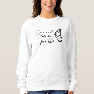 Sweatshirt Sudadera con diseño de mariposa "Cree en ti mismo"