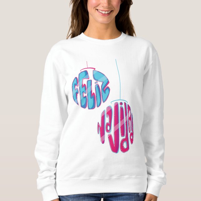 Sweatshirt Sudadera con esferas de "Feliz Navidad" (Devant)