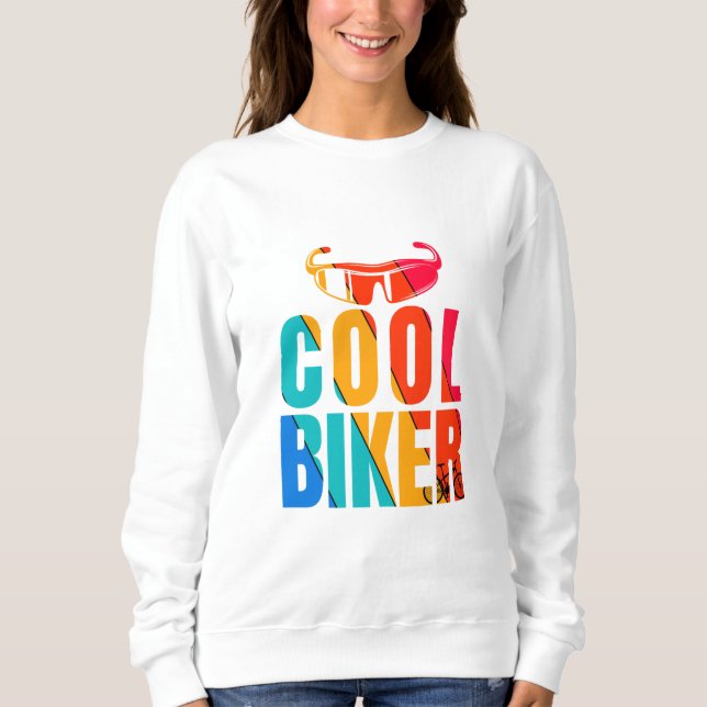 Sweatshirt Sudadera Cool Biker y Gafas (Devant)