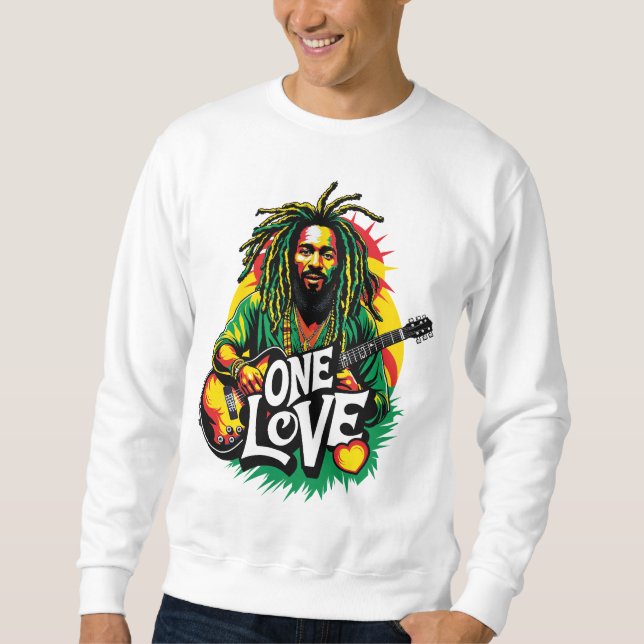 Sweatshirt Sudadera  One Love el Rey del Reggae (Devant)