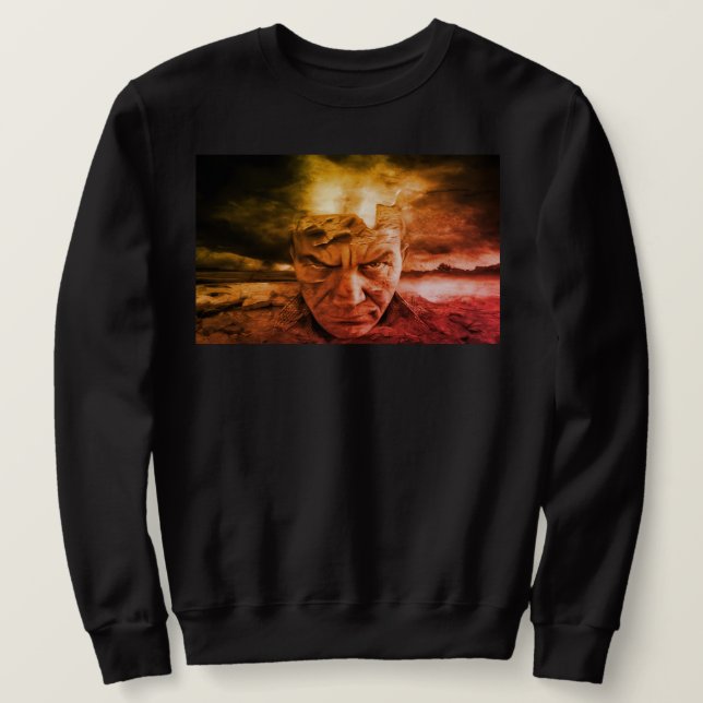 Sweatshirt sudadera sencilla con hermoso estampado (Design devant)